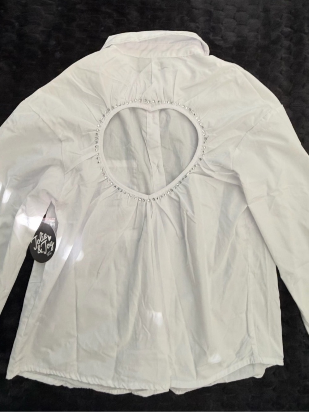 White Button-Up Shirt with Chest Pocket